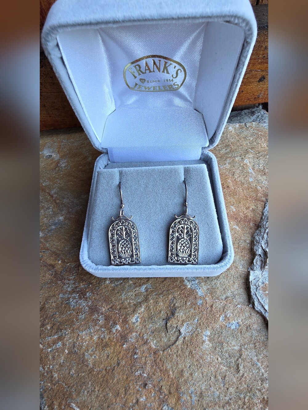 Southern Gates Pineapple Sterling Silver Dangle Earrings